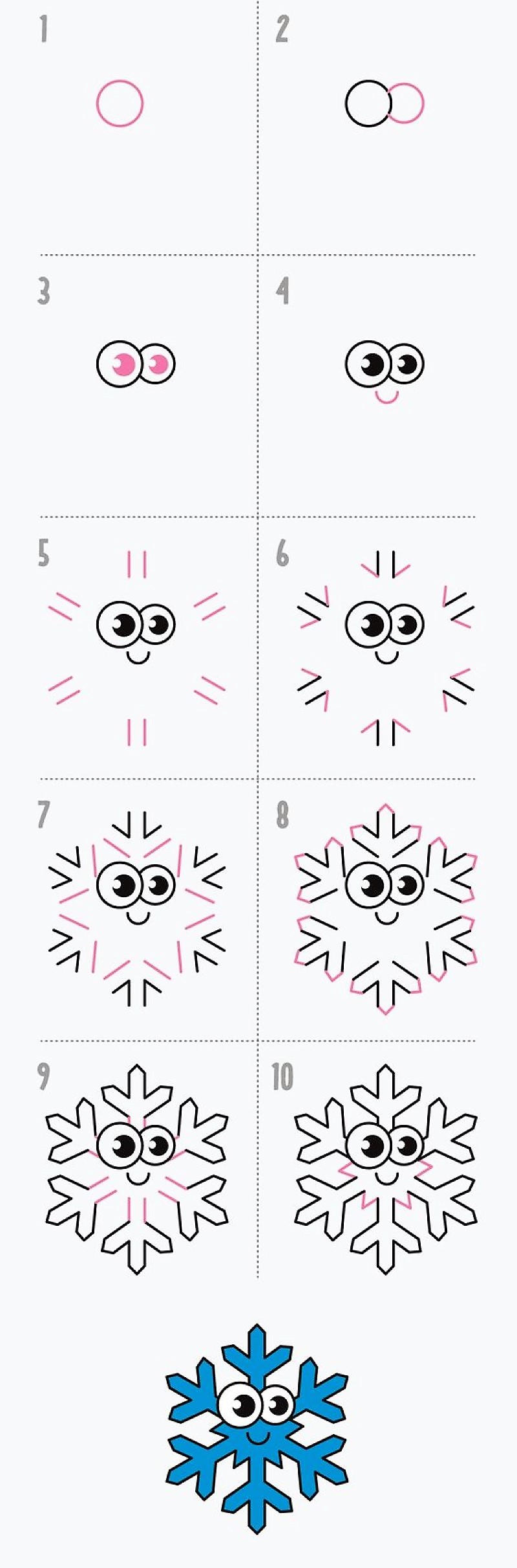 Dibujos de Copo de nieve de dibujos animados