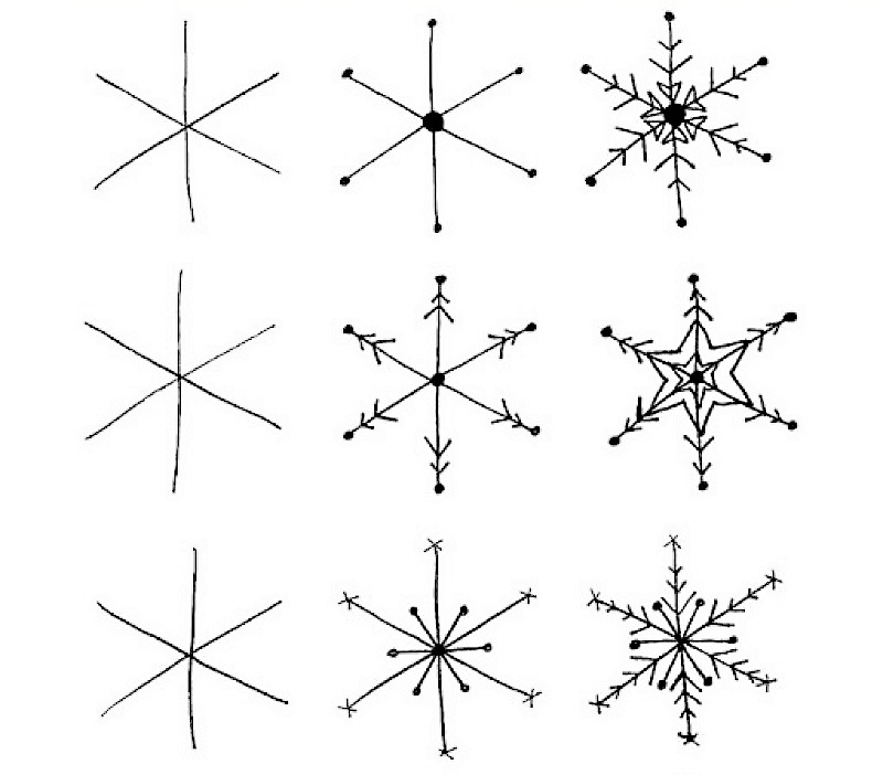 Dibujos de Copo de nieve elegante