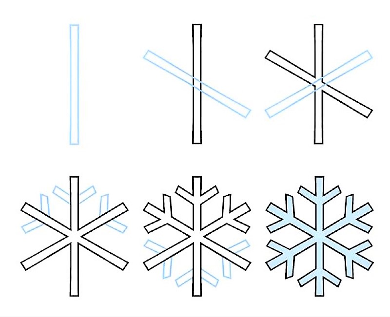 Dibujos de Copo de nieve simple