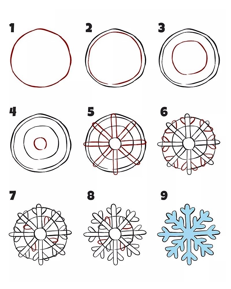 Dibujos de Copo de nieve simétrico