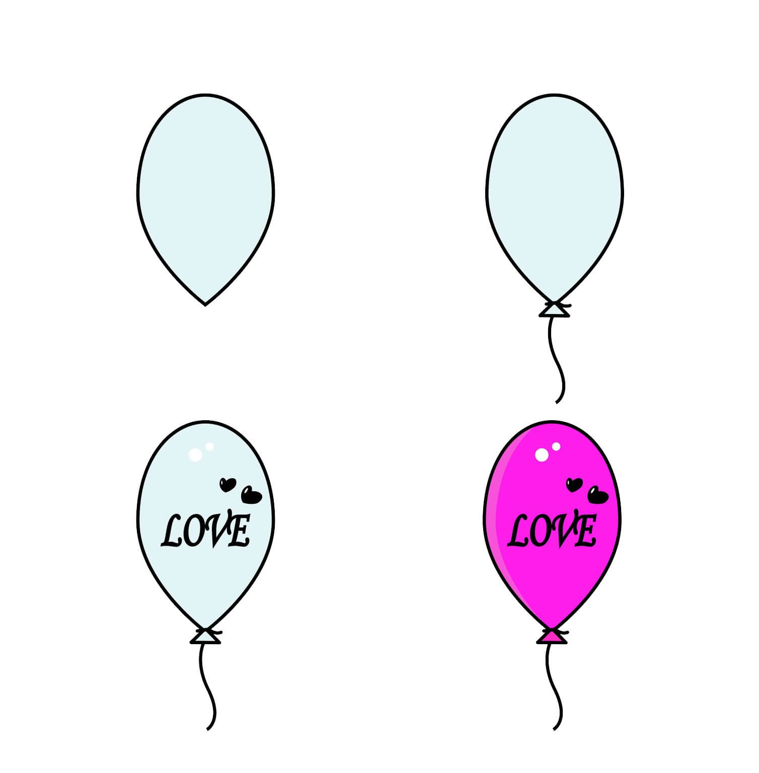 Dibujos de Globo con listón