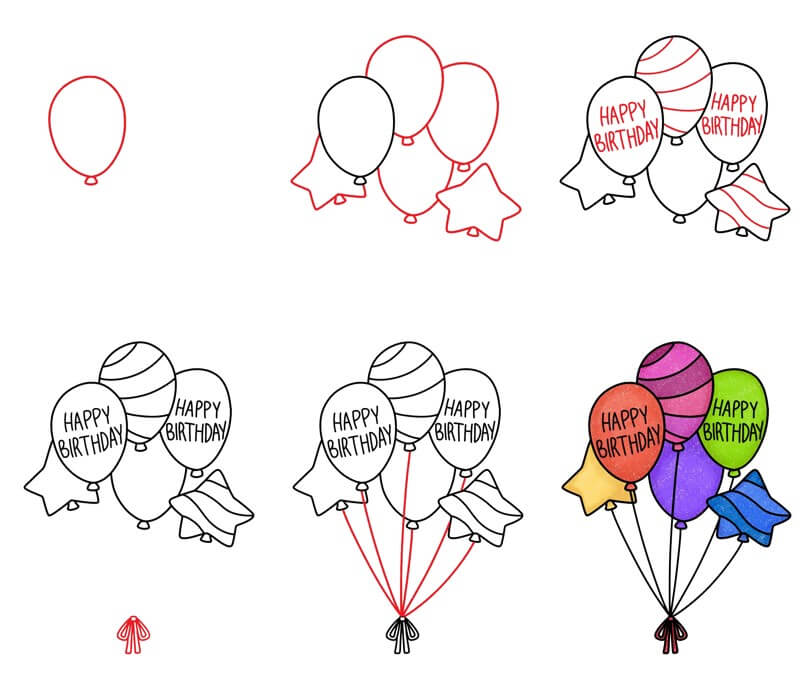 Dibujos de Globo de aniversario