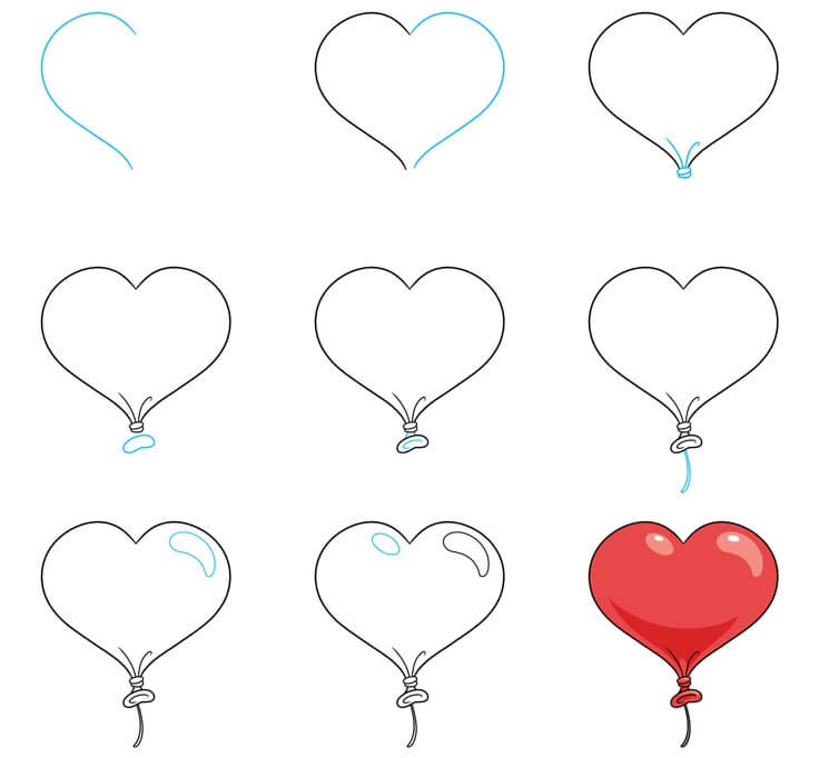 Dibujos de Globo de corazón