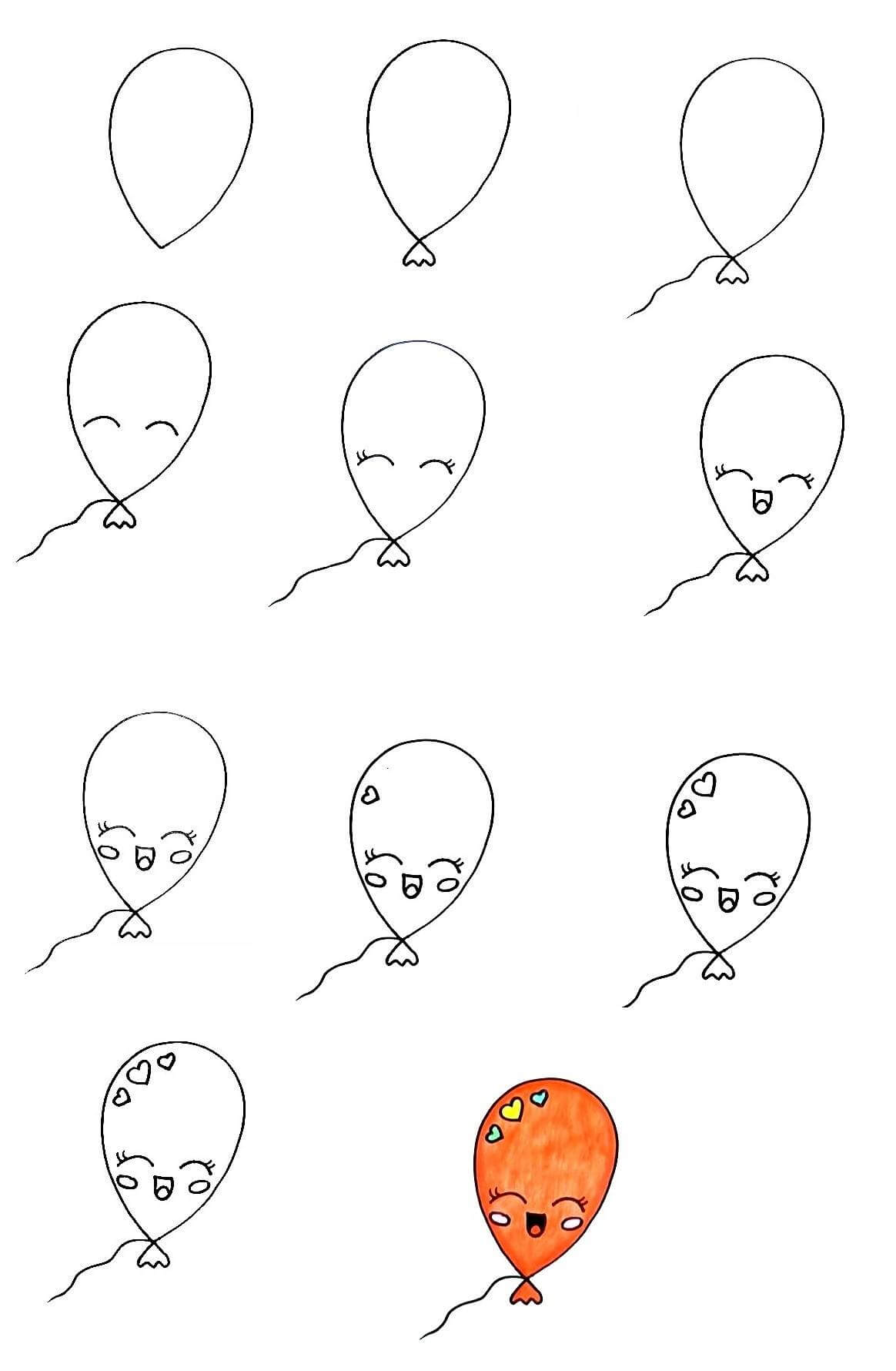 Dibujos de Globo kawaii