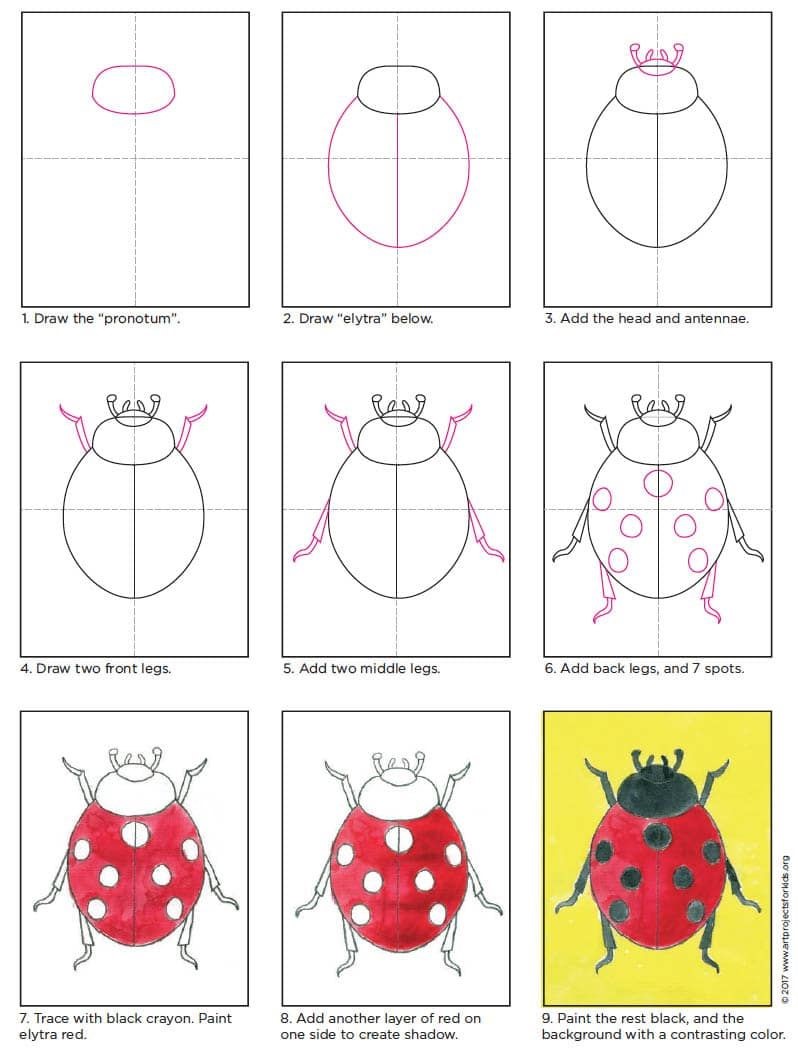 Dibujos de Mariquita divertida