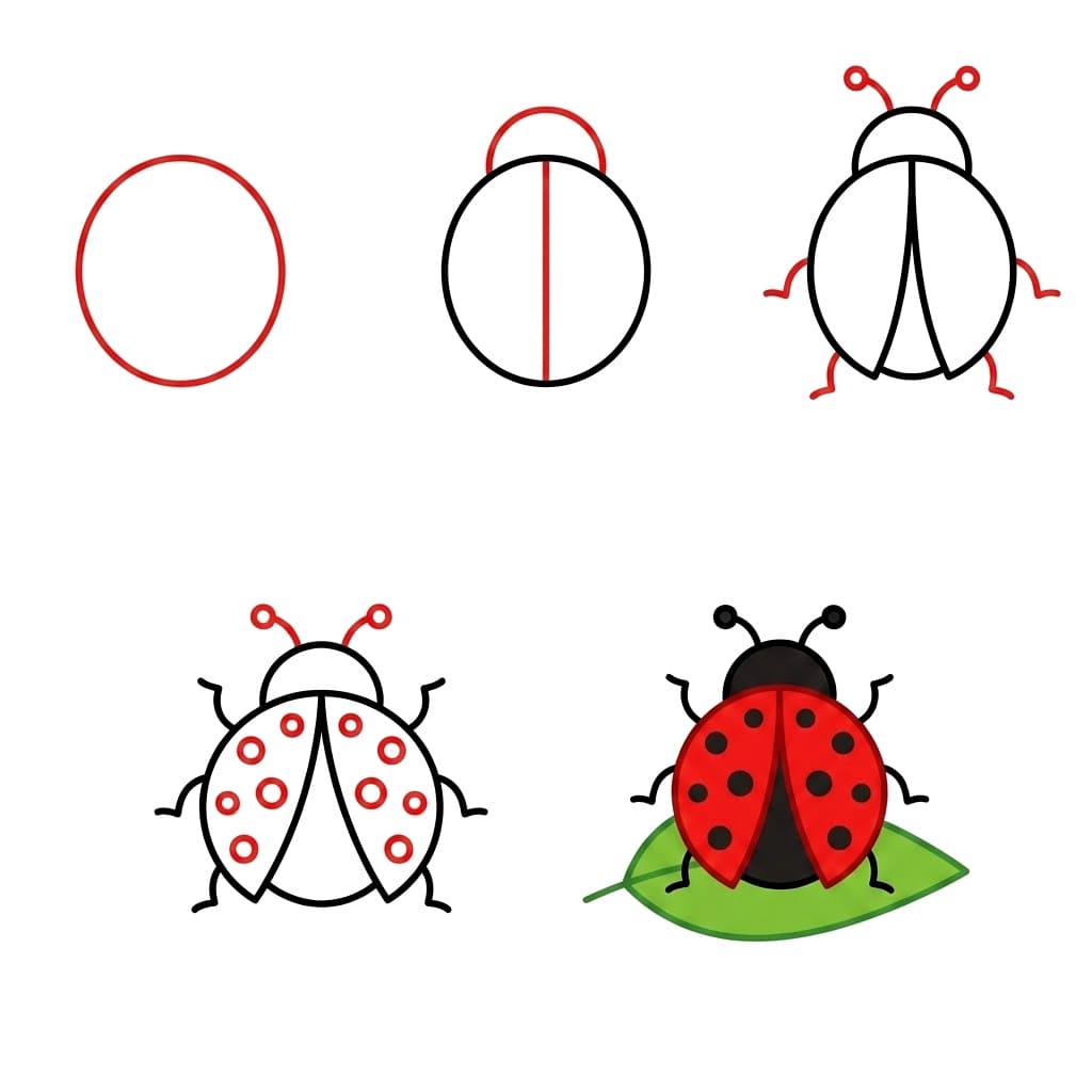Dibujos de Mariquita realista