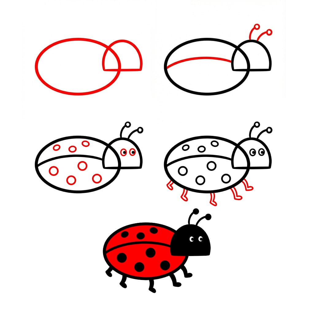 Dibujos de Mariquita volando