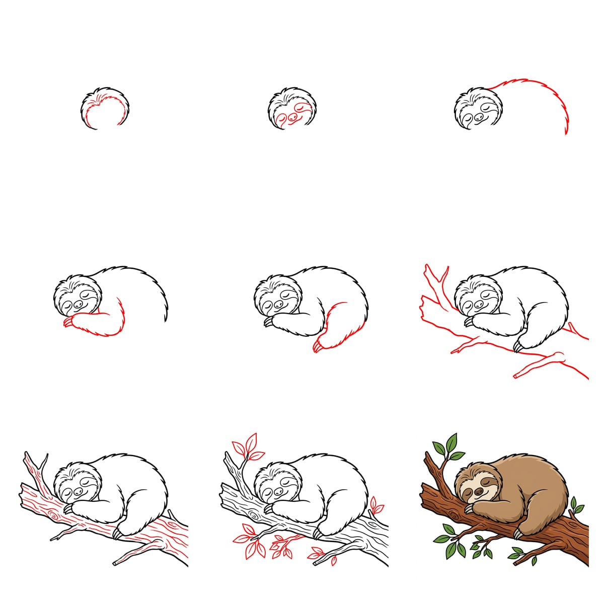 Dibujos de Perezoso colgando