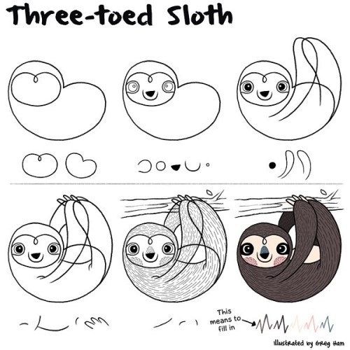 Dibujos de Perezoso de la selva