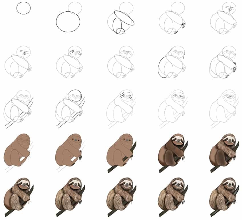 Dibujos de Perezoso relajado