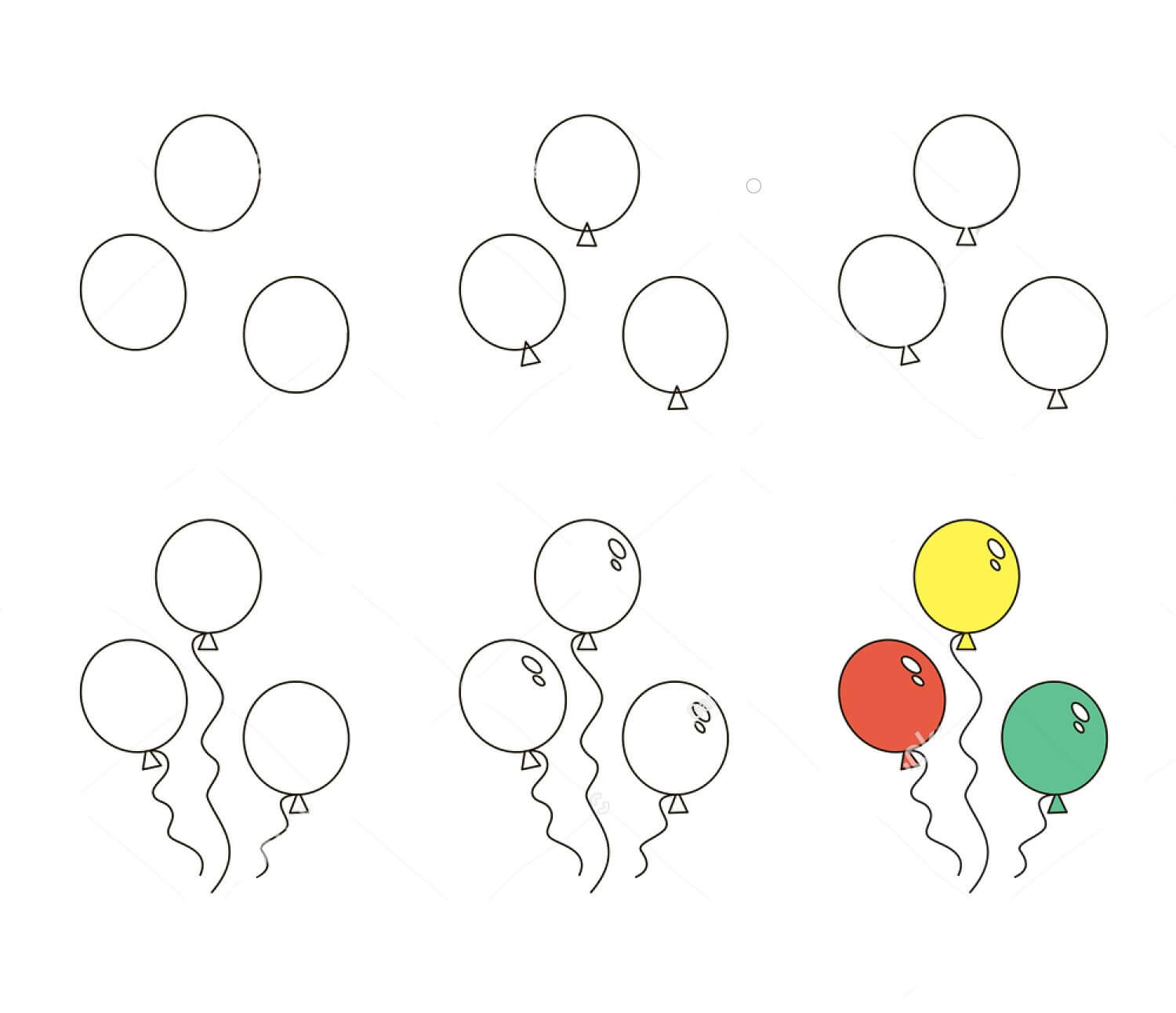 Dibujos de Ramo de globos