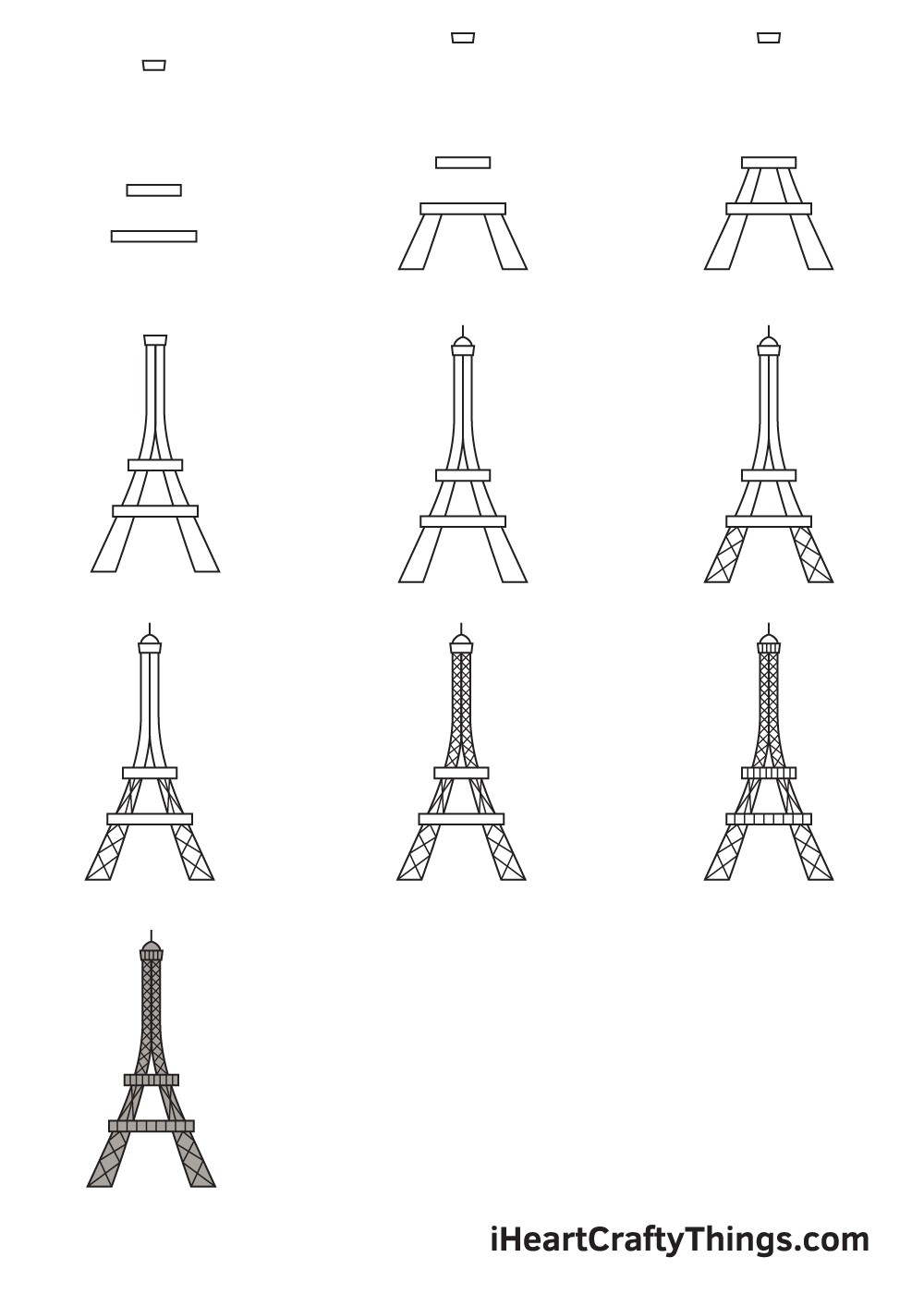 Dibujos de Torre Eiffel clásica