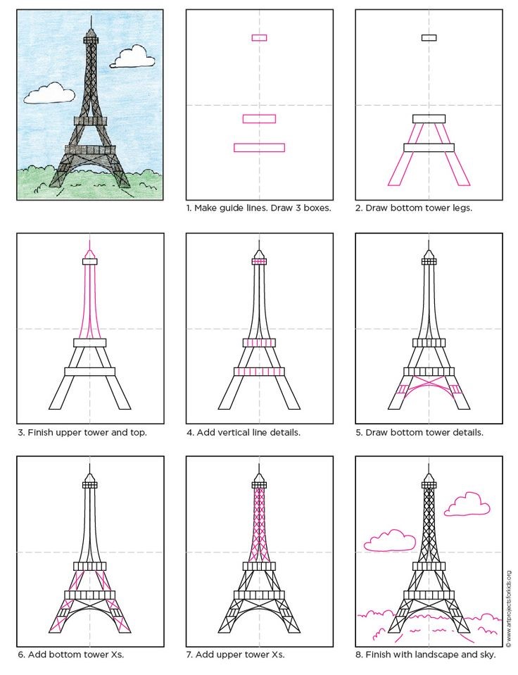 Dibujos de Torre Eiffel de París