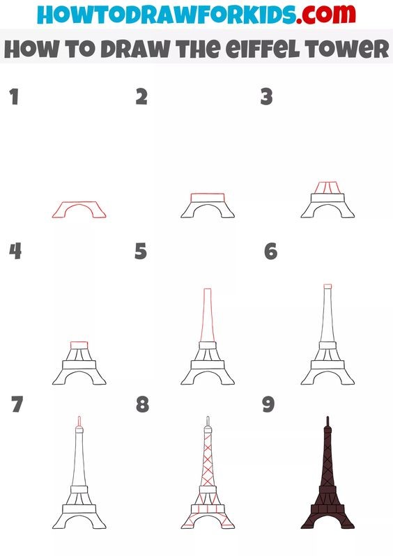 Dibujos de Torre Eiffel realista