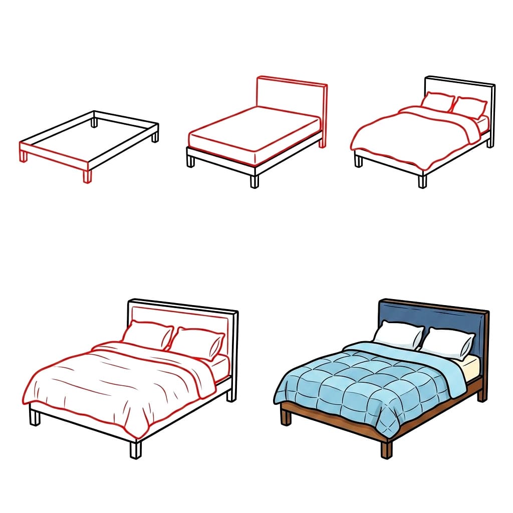 Dibujos de Cama cómoda