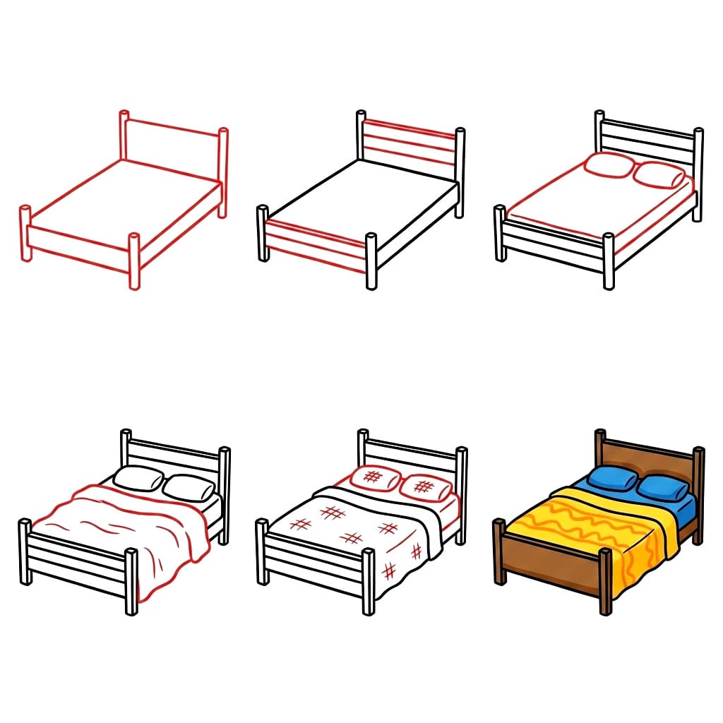 Dibujos de Cama elegante