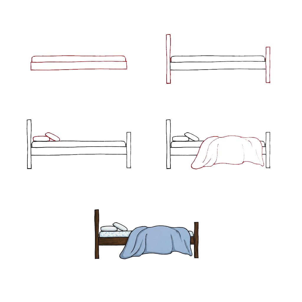 Dibujos de Cama individual