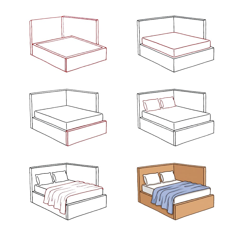 Dibujos de Cama moderna