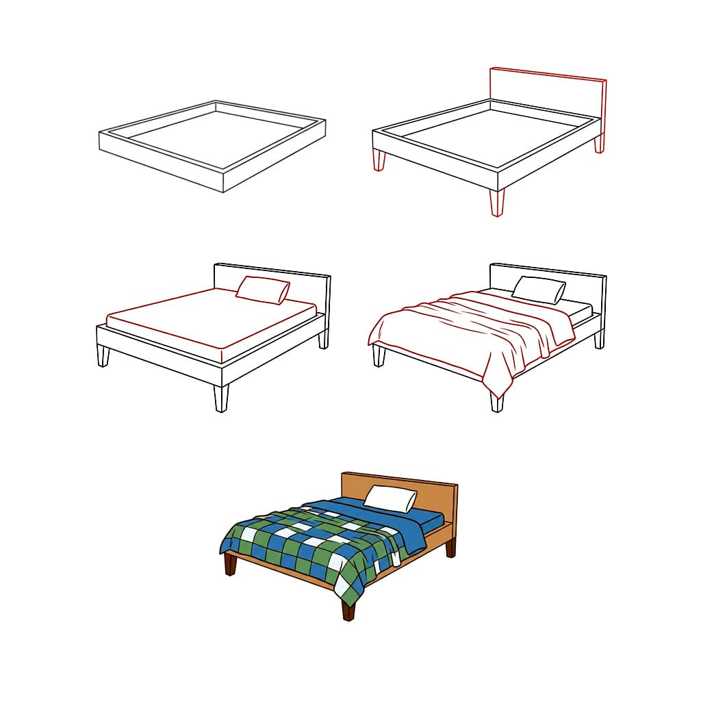 Dibujos de Cama plegable