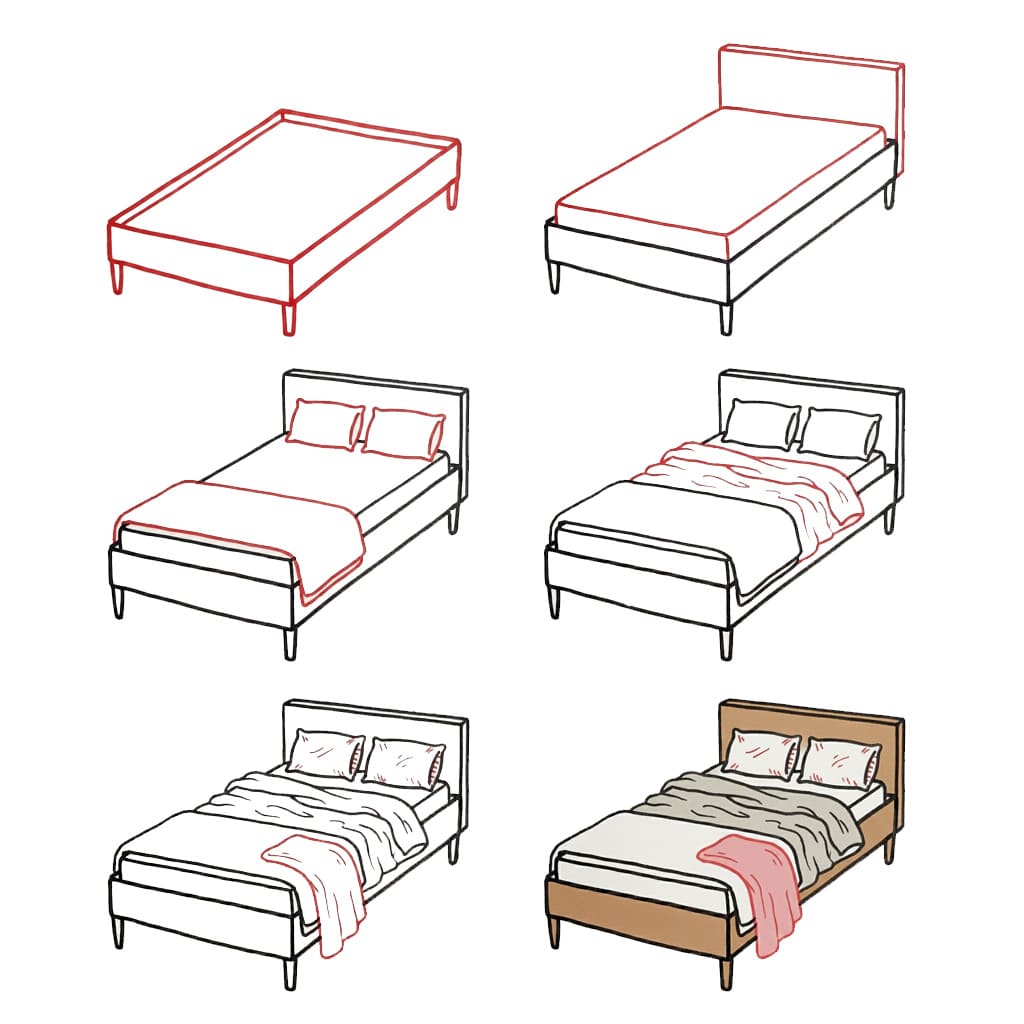 Dibujos de Cama queen size