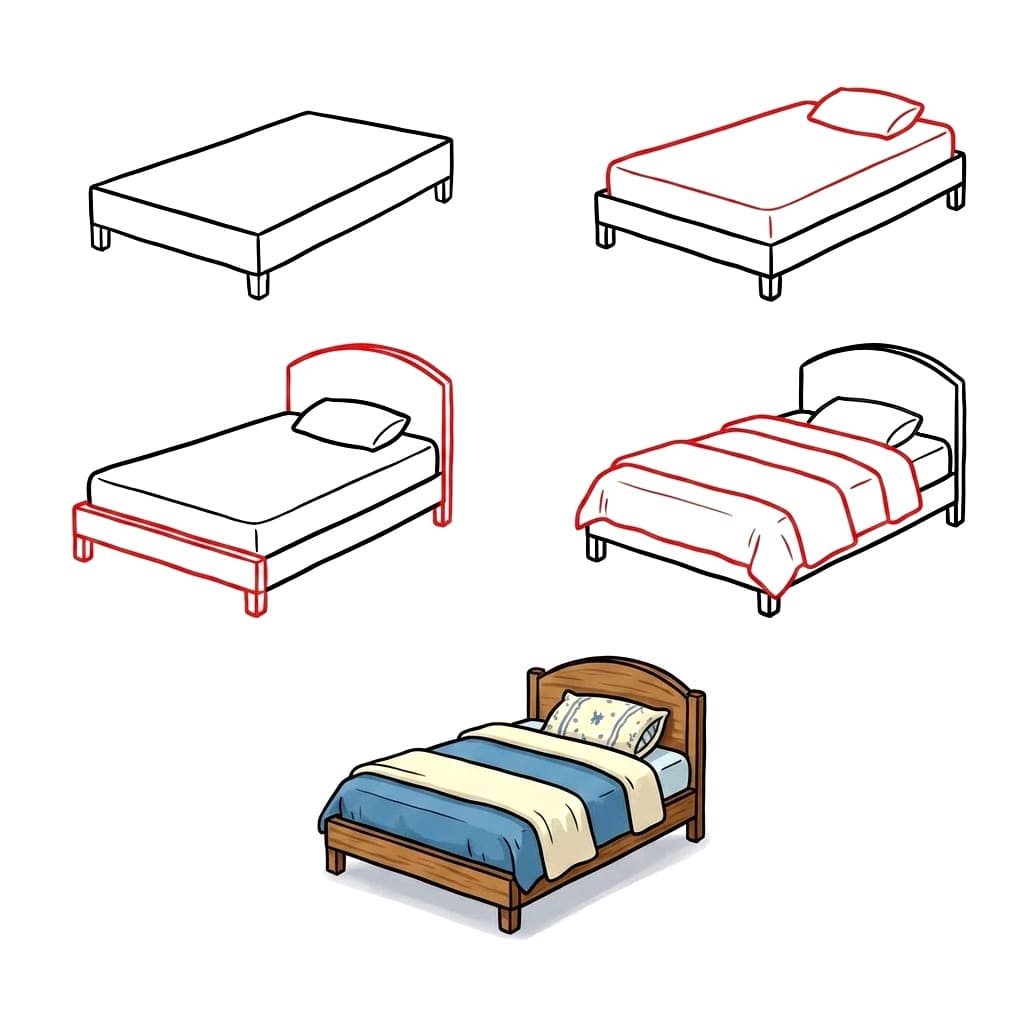 Dibujos de Cama sencilla