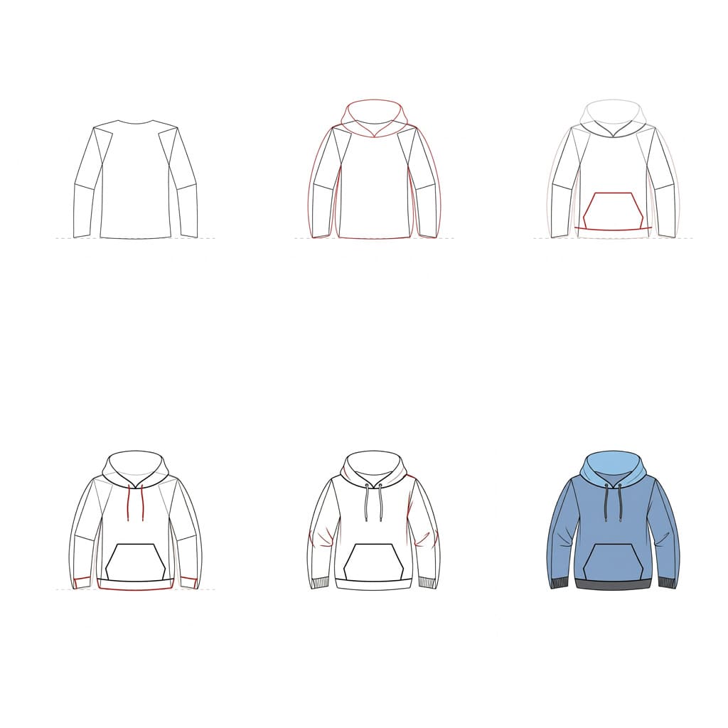 Dibujos de Sudadera con capucha de invierno