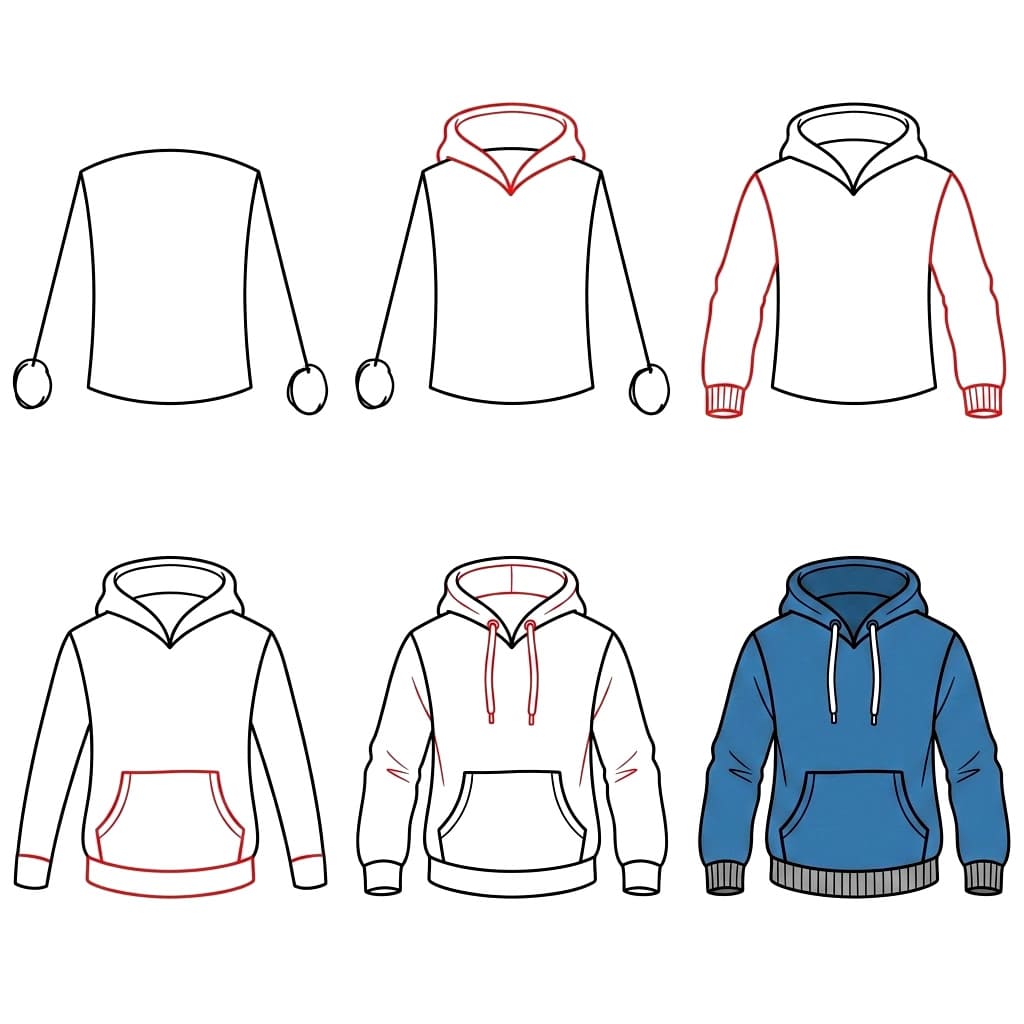 Dibujos de Sudadera con capucha gris