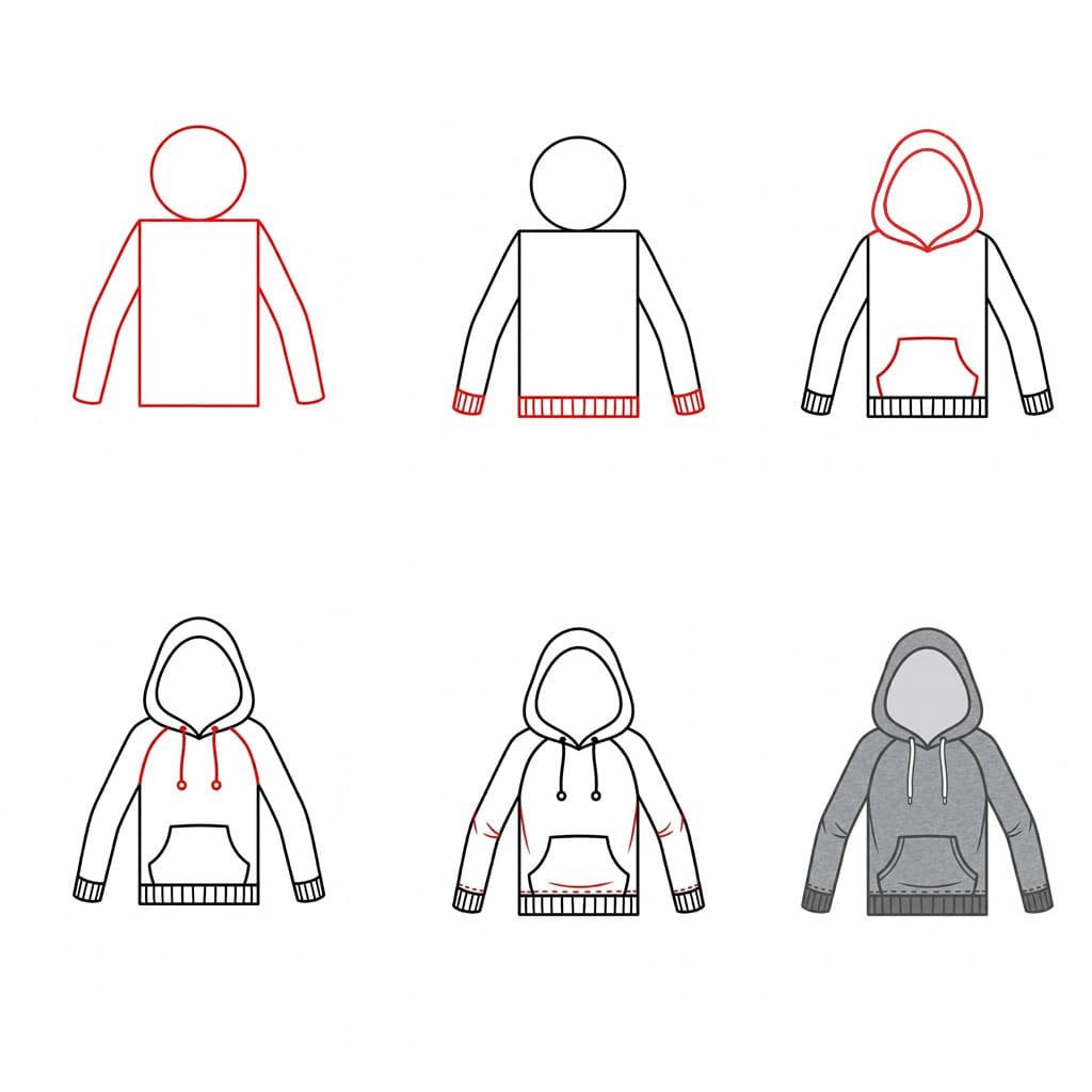 Dibujos de Sudadera con capucha rosa