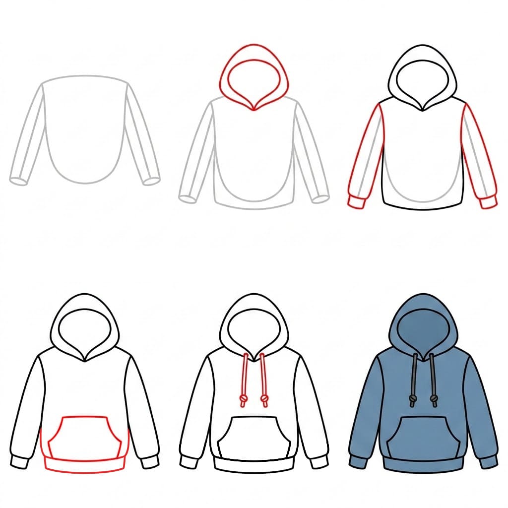 Dibujos de Sudadera con capucha urbana