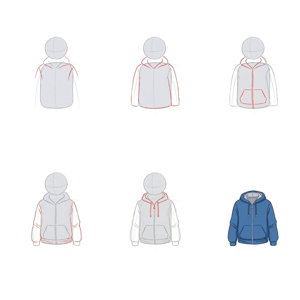 Dibujos de Sudadera con capucha verde