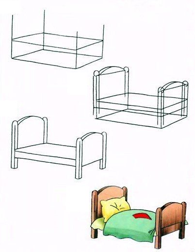 Dibujos de Cama acogedora