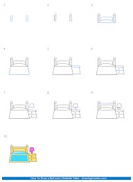 Dibujos de Cama azul