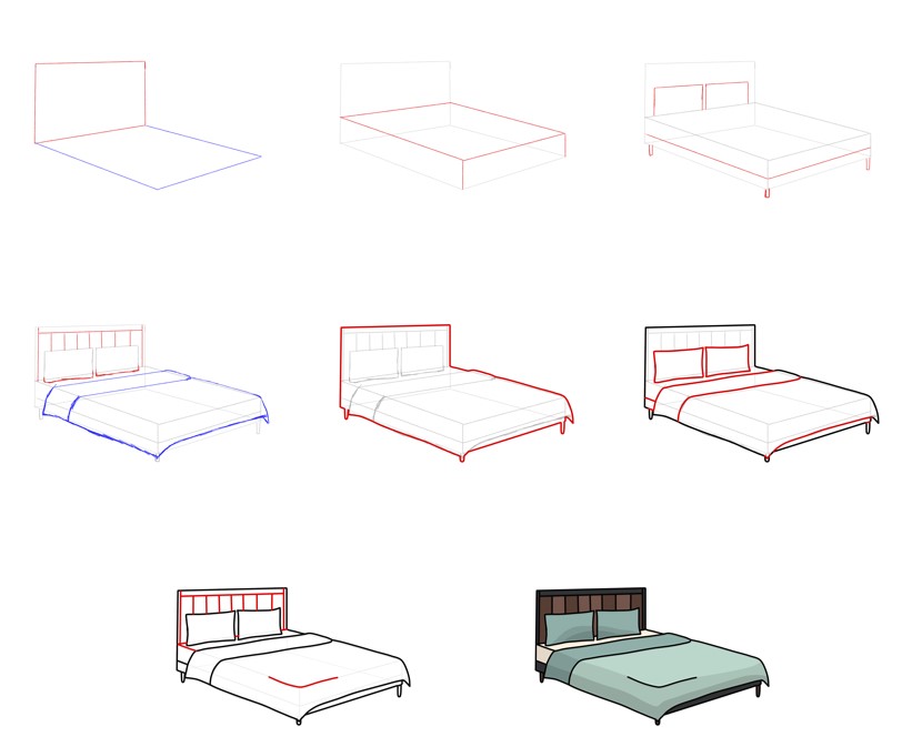 Dibujos de Cama de hotel