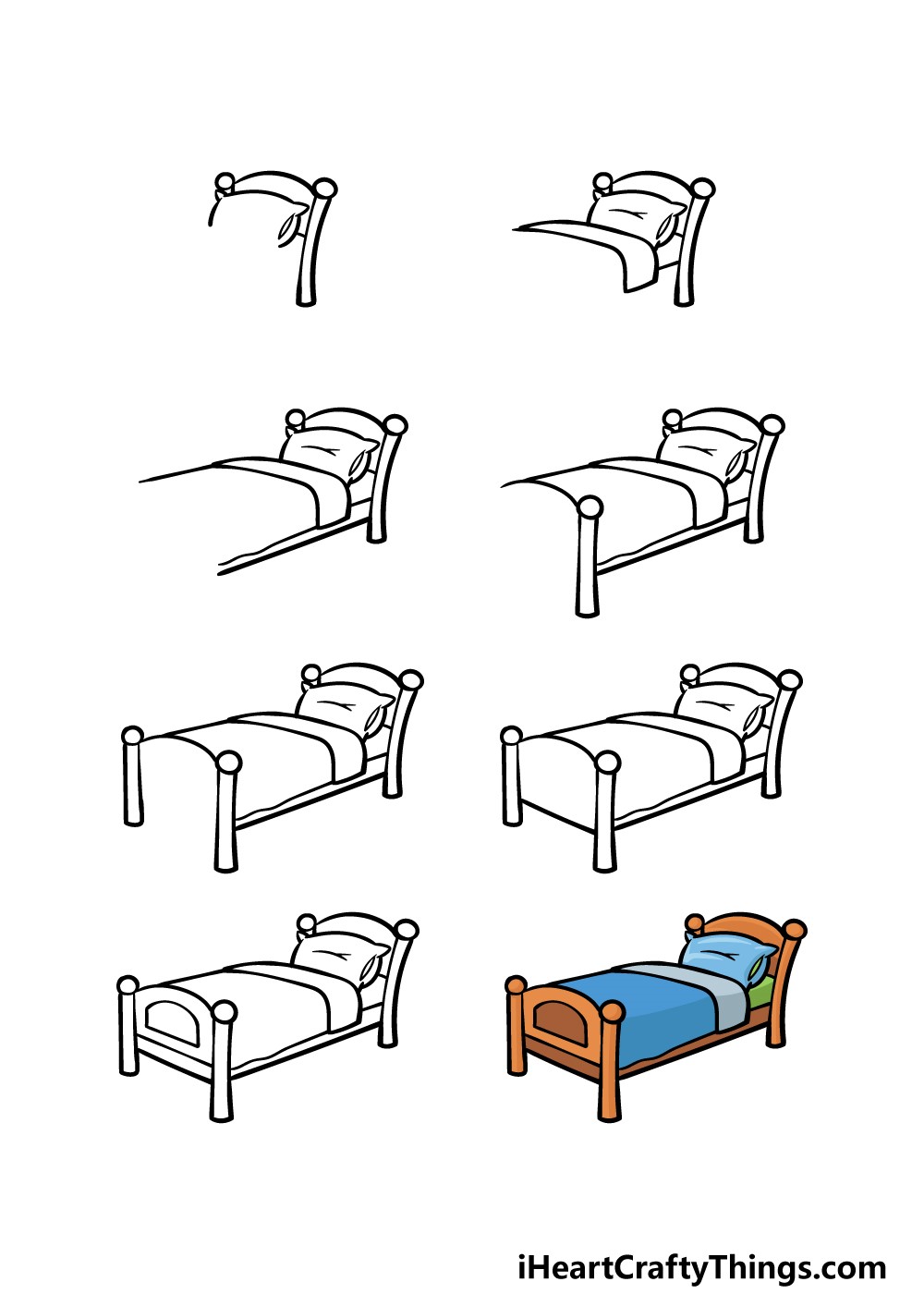 Dibujos de Cama decorativa