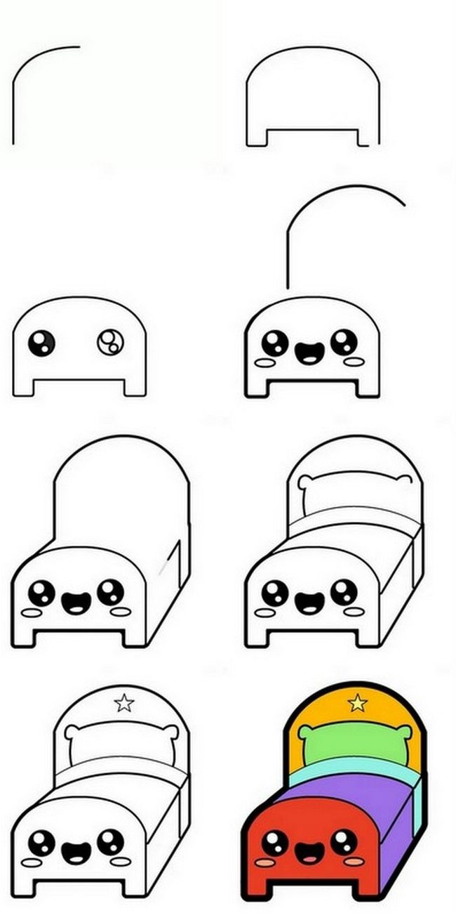 Dibujos de Cama kawaii