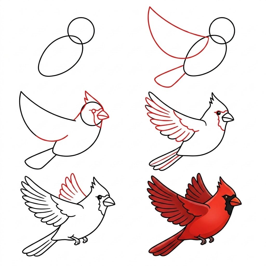 Dibujos de Cardenal de invierno