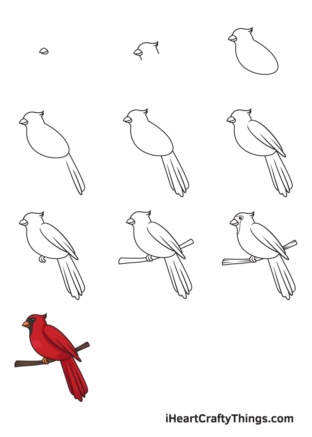 Dibujos de Cardenal feliz