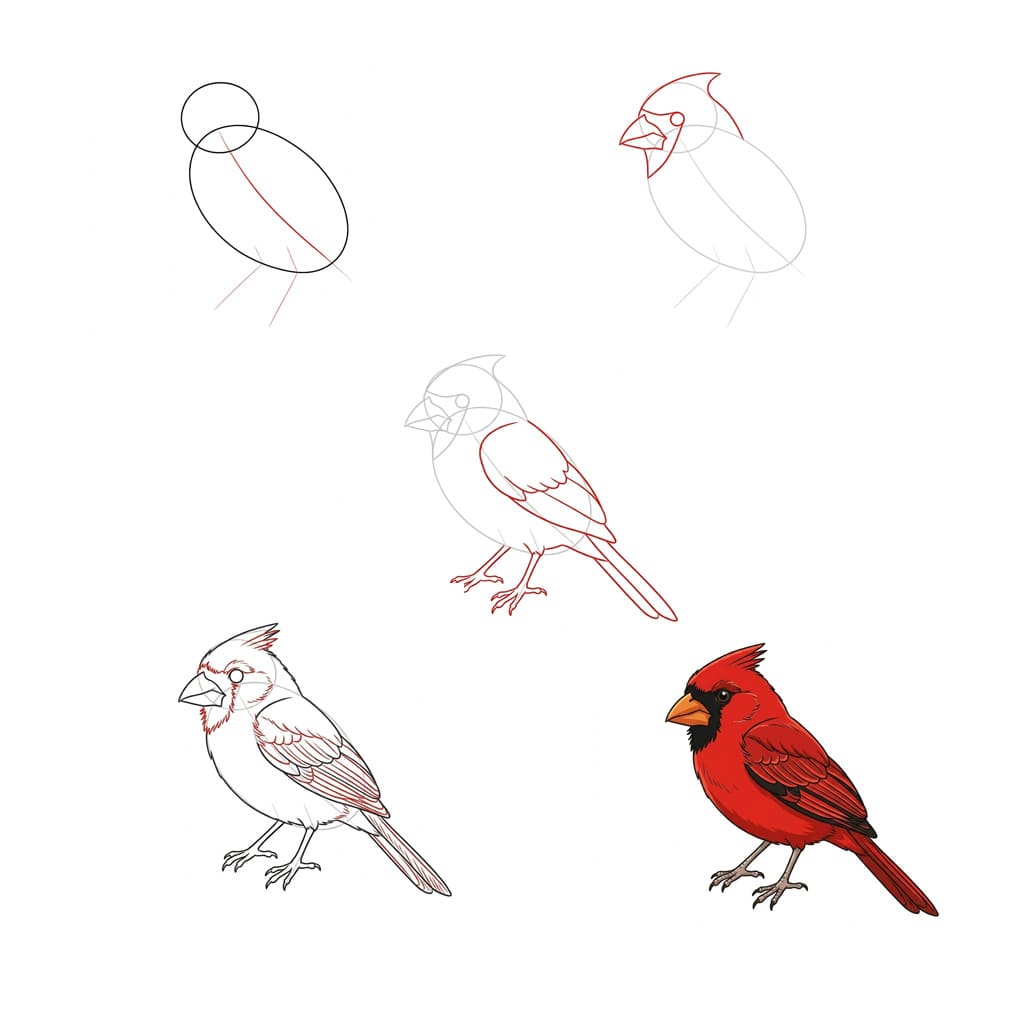 Dibujos de Cardenal rojo