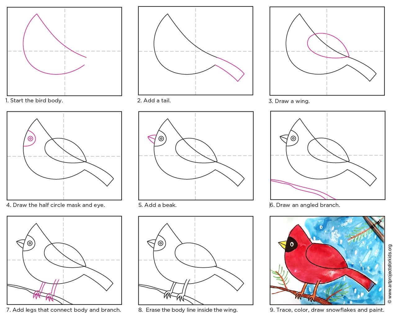 Dibujos de Cardenal sonriente