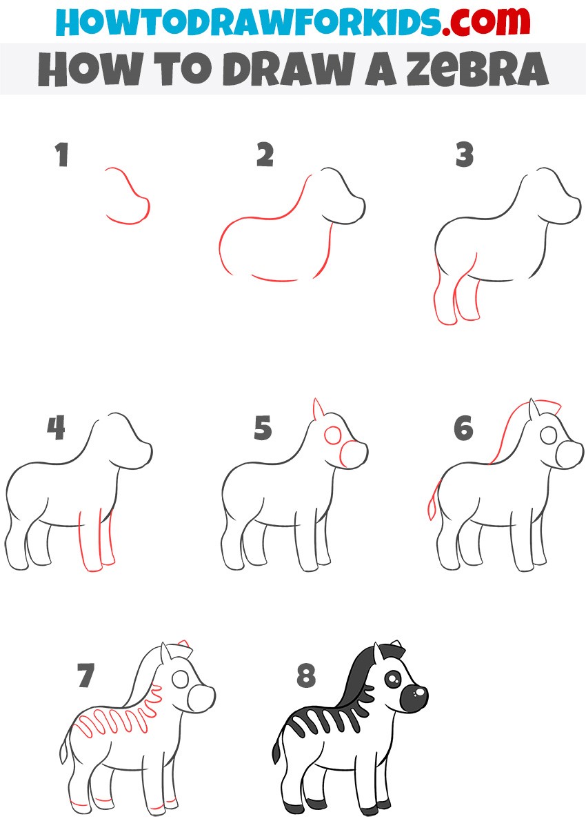 Dibujos de Cebra bebé