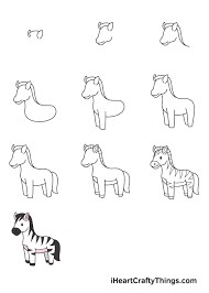 Dibujos de Cebra kawaii