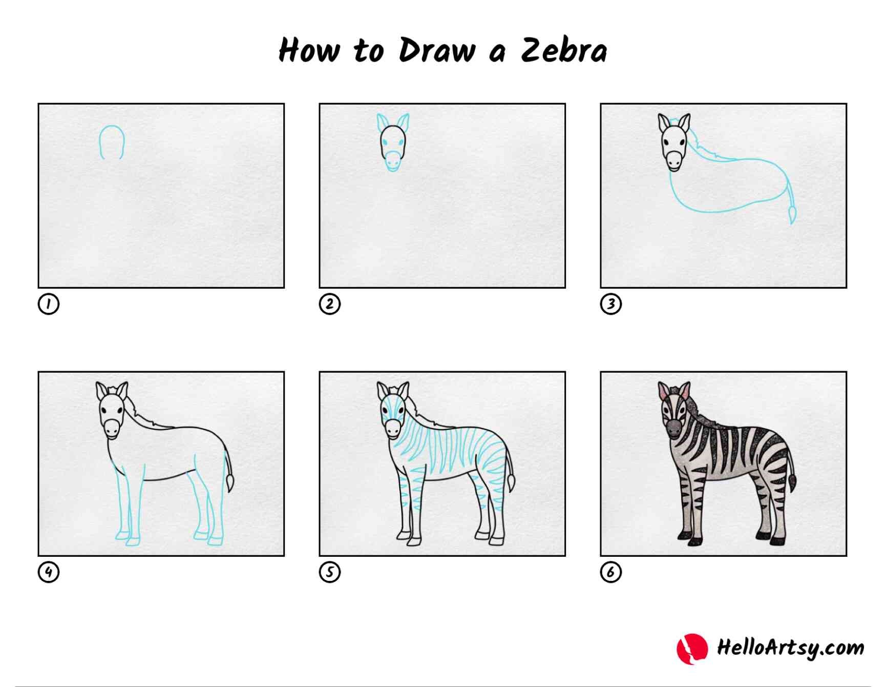 Dibujos de Cebra salvaje