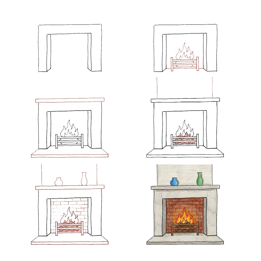 Dibujos de Chimenea de caricatura