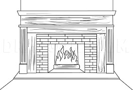 Dibujos de Chimenea de invierno