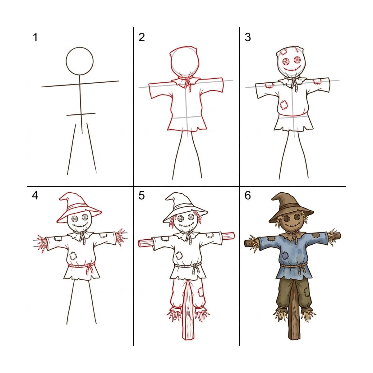 Dibujos de Espantapájaros amistoso