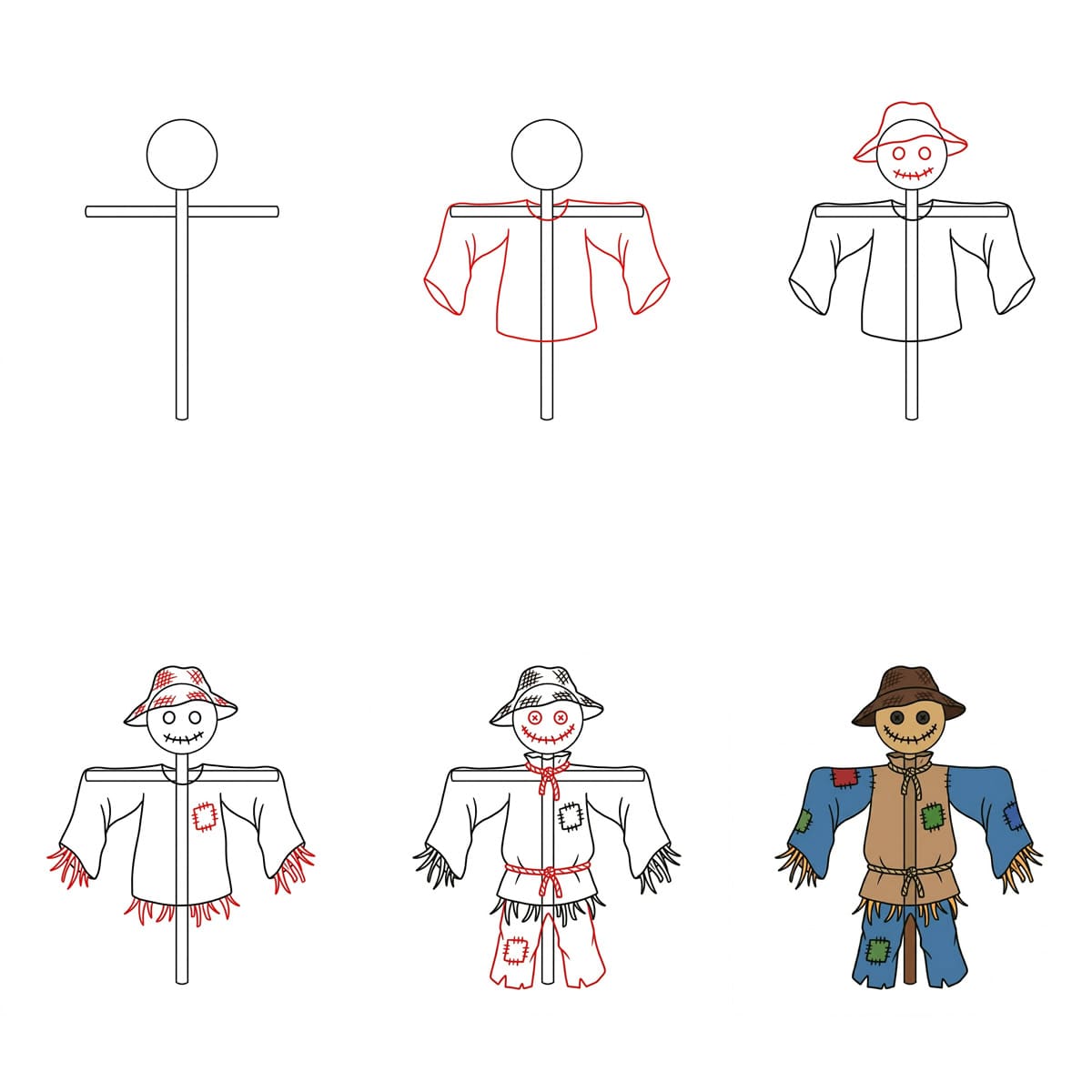 Dibujos de Espantapájaros antiguo