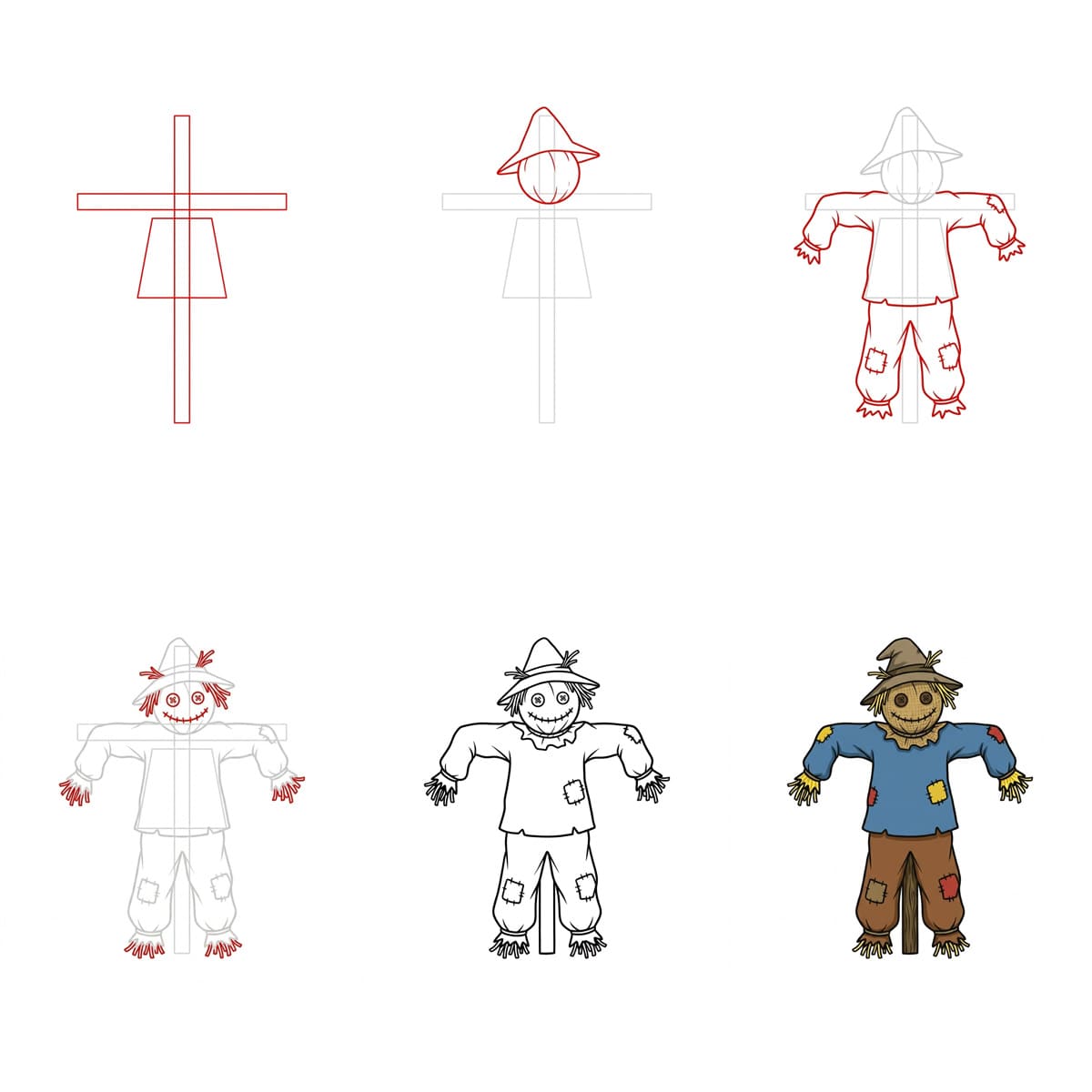 Dibujos de Espantapájaros colorido