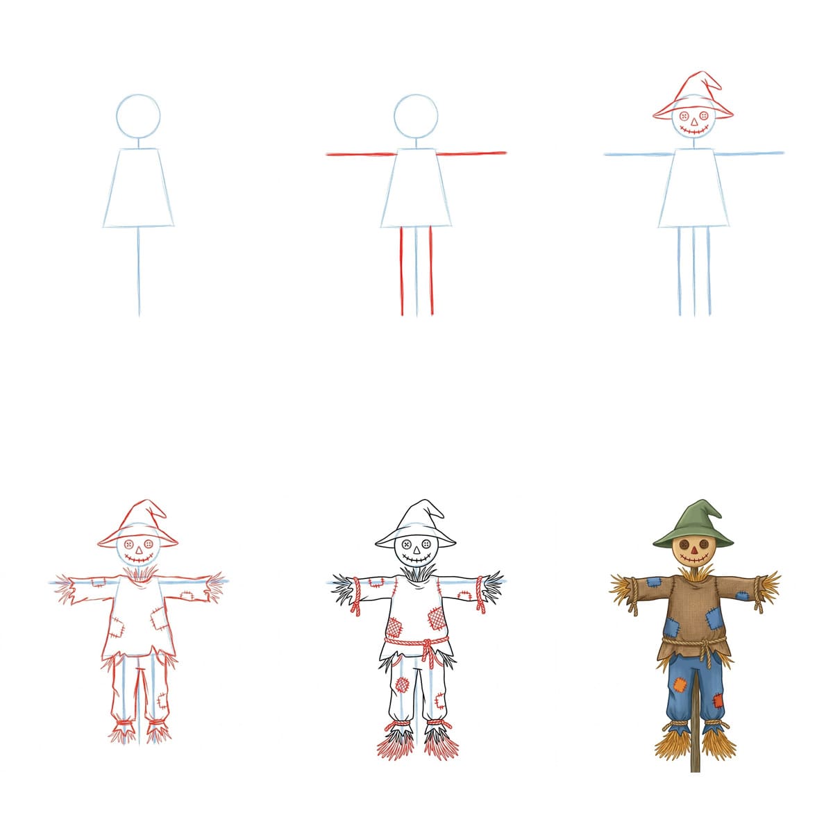 Dibujos de Espantapájaros con sombrero