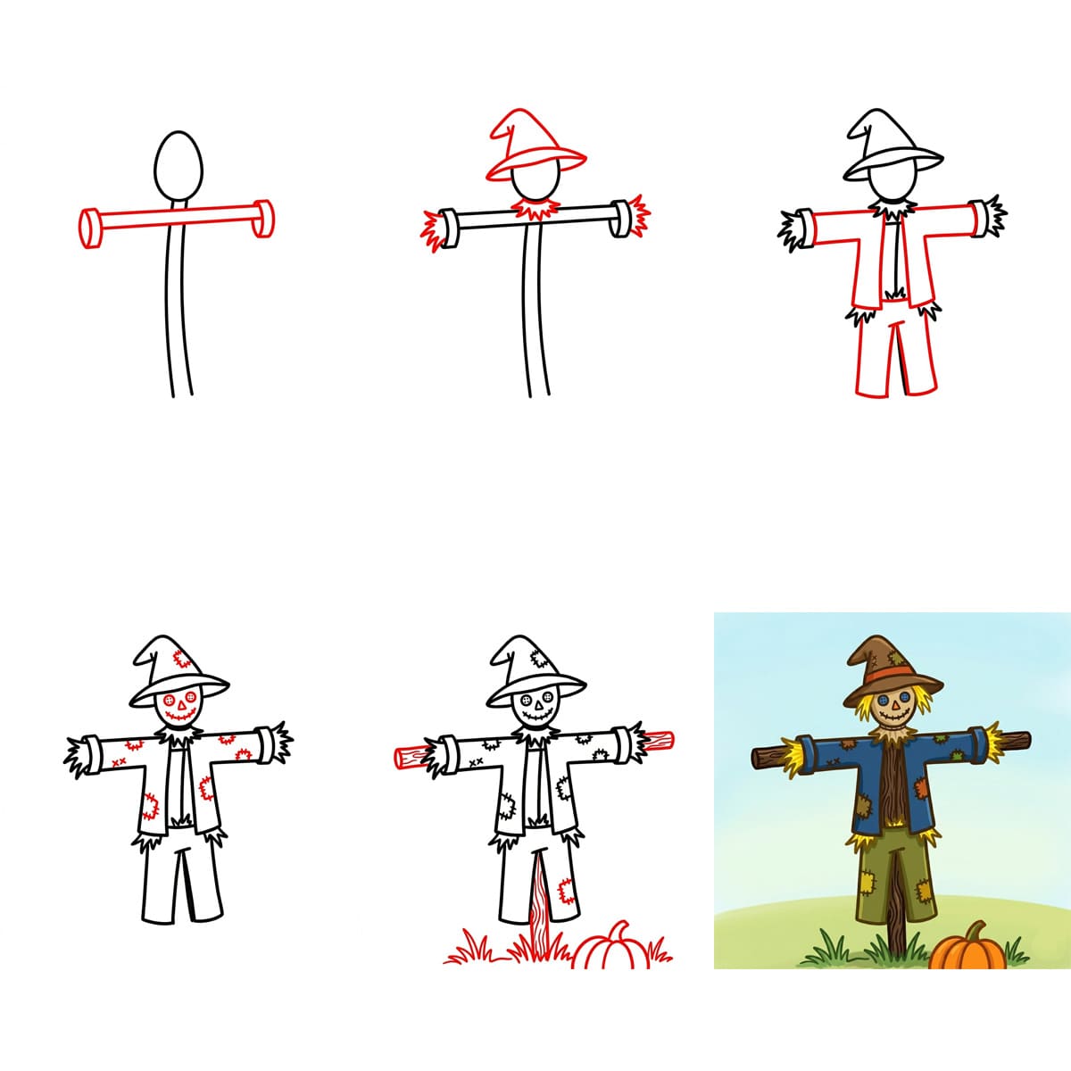 Dibujos de Espantapájaros de cosecha