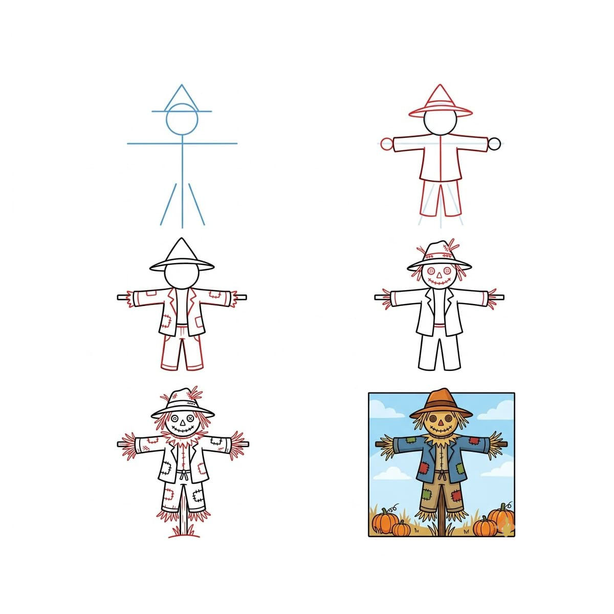 Dibujos de Espantapájaros decorativo